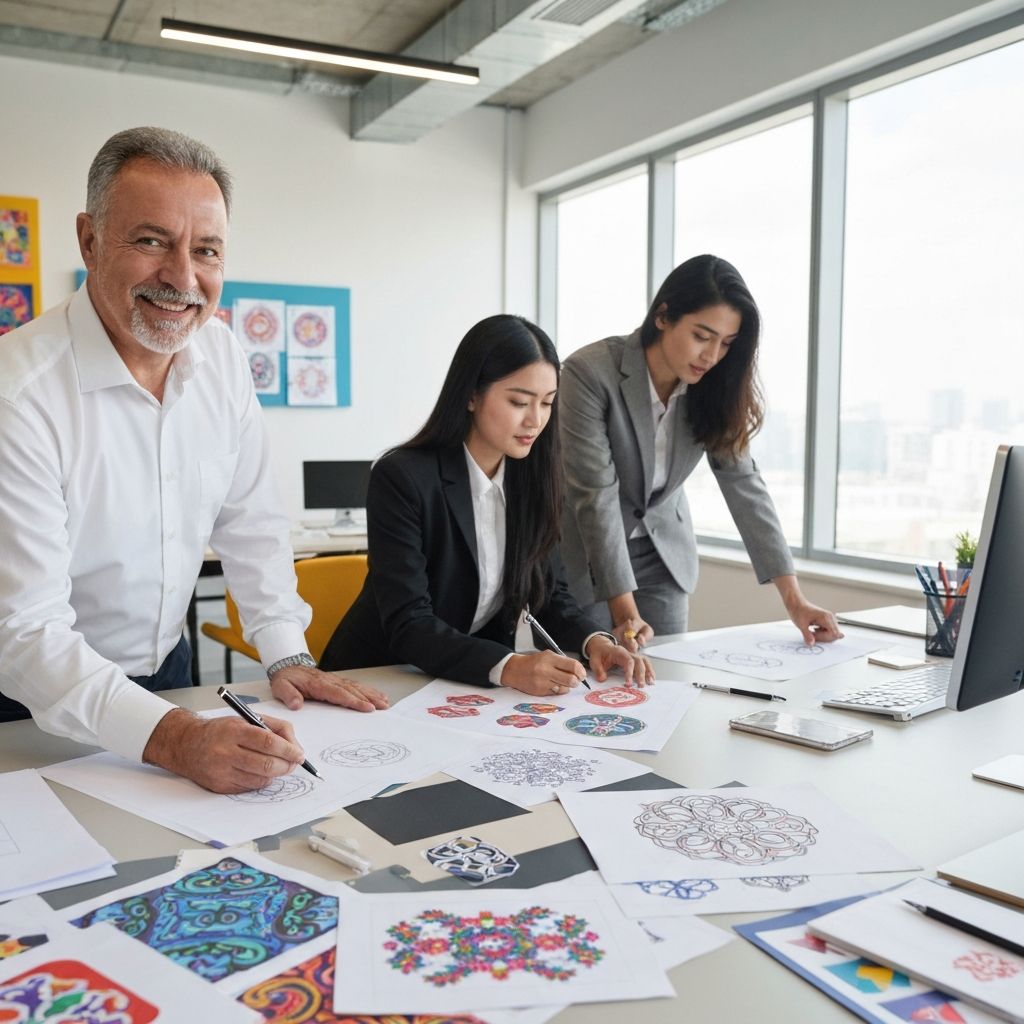 Logo design and branding agency team in Dubai creating brand identity
